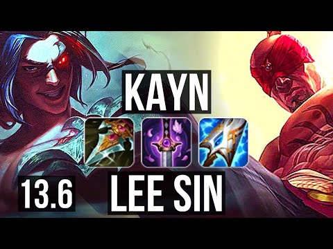KAYN vs LEE SIN (JNG) | 8 solo kills, 700+ games, Legendary, 1.1M mastery, 19/5/6 | TR Master | 13.6