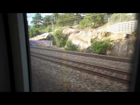 Sweden, Stockholm, train ride from Solna to Sollentuna