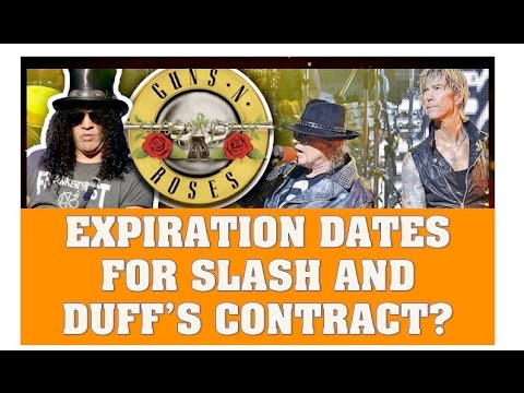 Guns N' Roses News:  Slash and Duff Contract Expiry Dates Revealed?