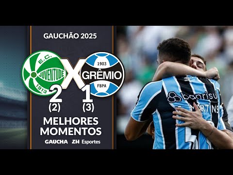 JUVENTUDE 2 (2) X (3) 1 GRÊMIO | MELHORES MOMENTOS | GAUCHÃO | 01/03/2025