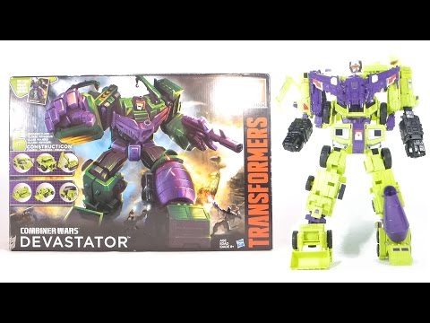 Transformers Combiner Wars TITAN CLASS DEVASTATOR (2015) Toy Review