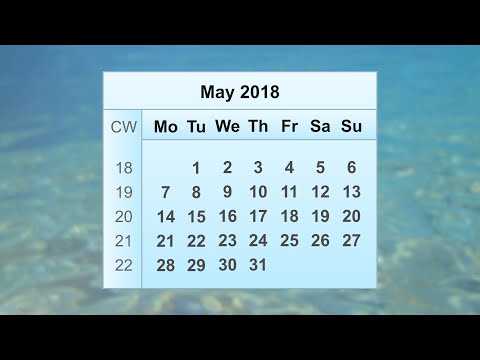 May 2018 Calendar