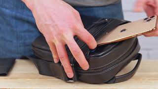 Сумка мужская SHVIGEL 11088 кожаная черная