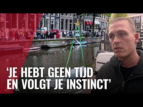 Tijn rescued mother and child from a mini car that ended up in the water