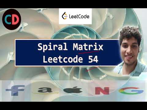 Spiral Matrix | Leetcode 54 | Live coding session 🔥🔥🔥