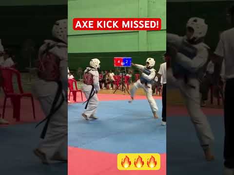 AXE KICK MISSED! #beranda #taekwondo #male #roundhousekick #axekick #missed #reels #shots #ytshorts