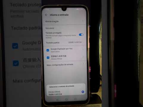 Huawei Honor 20i - Teclado Chines não deixa colocar outro