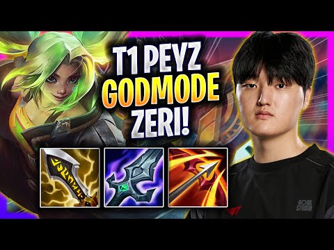 T1 PEYZ LITERALLY GOD MODE WITH ZERI! - T1 Peyz Plays Zeri ADC vs Mel!