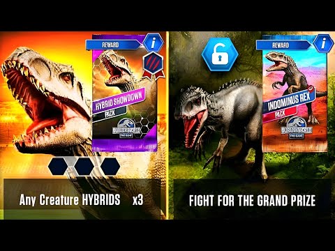 INDOMINUS REX VS INDOMINUS REX GEN 2 HYBRID SHOWDOWN PACK | JURASSIC WORLD THE GAME