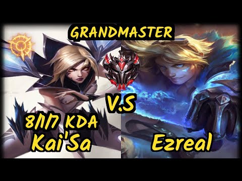 RED Sacy (KAI'SA) vs EZREAL - 8/1/7 KDA BOTTOM ADC GAMEPLAY - BR Ranked GRANDMASTER