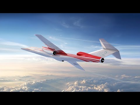 Aerion AS2, Mach 1.4 supersonic business jet ( Aerion Corporation, 2017 b-roll)