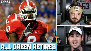 Reaction to A.J. Green retirement, Brian Ferentz's contract + Did Mark Emmert ruin NCAA? | SNAPS