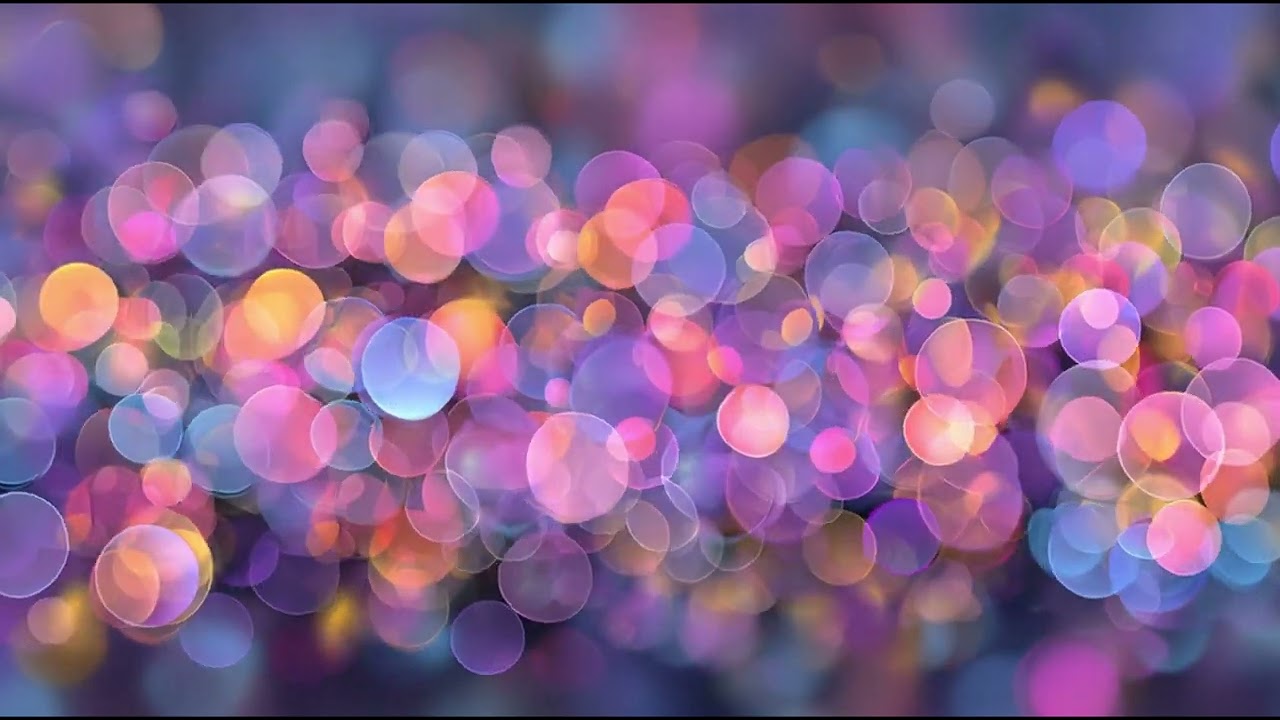 Abstract Dreamy Bokeh in Blue-Pink Gradient with Sparkle Effects Seamless Motion Background 4K 60FPS