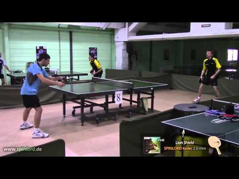 SPINLORD Keiler 2.0 mm - BH chopping against topspin on LION Shield Def