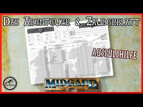 MIDGARD 5 - Das Zauber & Abenteuerblatt |Ausfüllhilfe