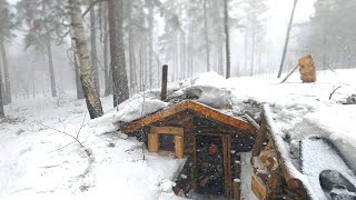 겨울의 오두막집 건설&야생생활