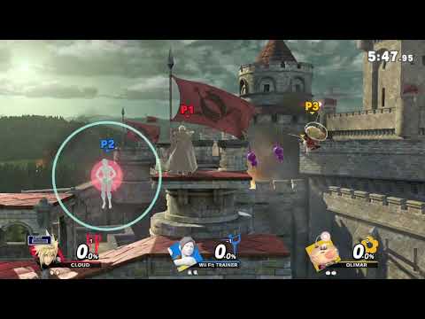 Super Smash Bros. Ultimate - 054 - Cloud vs Wii Fit Trainer vs Olimar