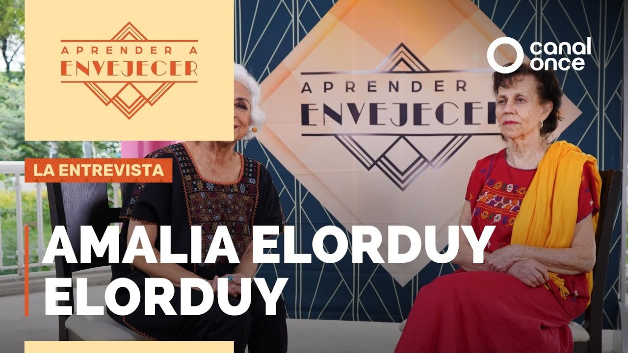 Amalia Elorduy durante una entrevista de Aprender a Envejecer.