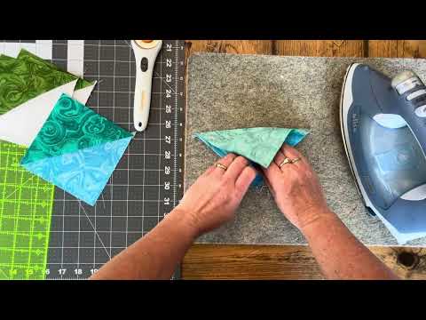 How To Make 4-Color Quarter-Square Triangles: Beginner Skill Builder Sampler Quilt- Month 7, Week 1