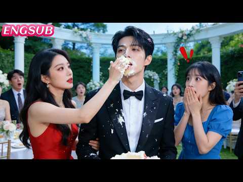 He kissed another woman at the party, so she smashed a cake in his face and walked away! #drama