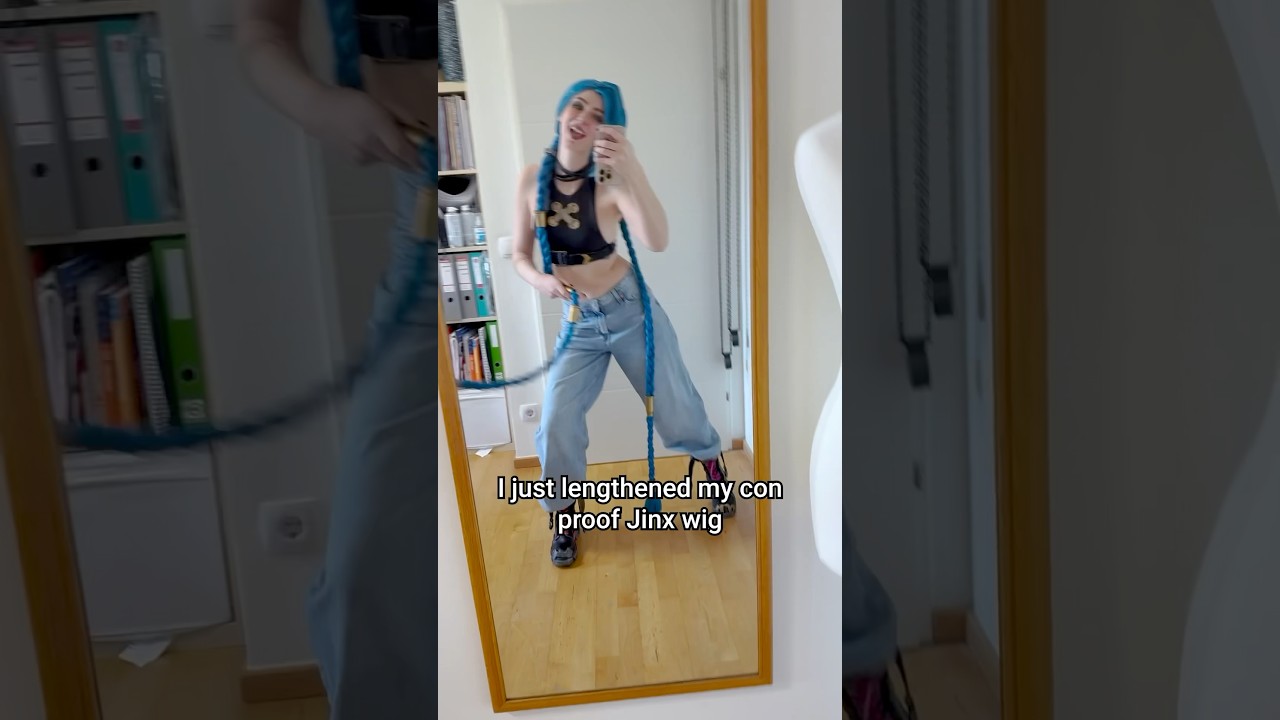 Arcane Jinx wig tutorial reel! #arcanecosplay