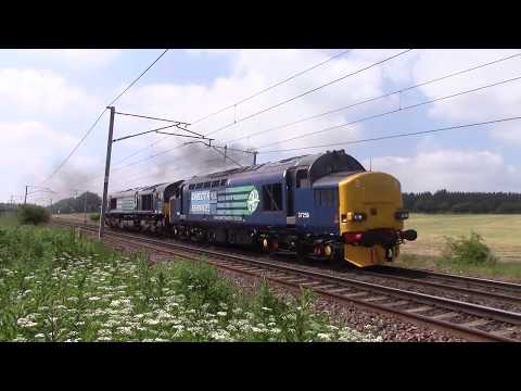 GRADIENT THRASH 37259 + 66301 at Cartland 18/6/14