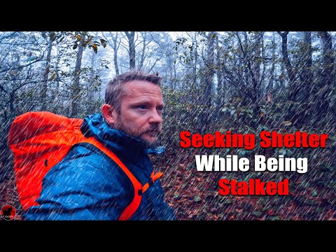 Not Alone - The Weirdest Place I Have Ever Camped At - Heavy Rain and Storm Camping Adventure