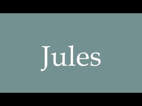 How to Pronounce ''Jules'' Correctly in French