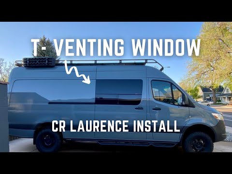 CR Laurence T-Vent Sliding Door Window Install | 4x4 Sprinter Van Build