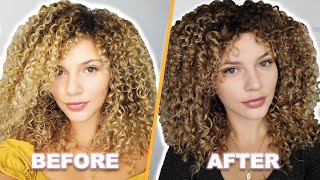I DYED MY BLONDE CURLY HAIR DARKER AT HOME (no damage)