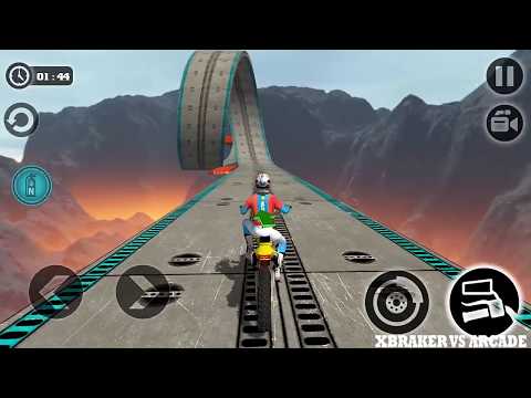 Impossible Moto Bike Tracks 3D: All Motors Unlocked Yellow MotoBike Driving Levels 11,12&13 Android