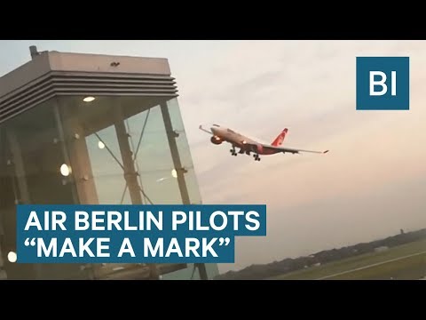 This Air Berlin flight flew incredibly close to a control tower