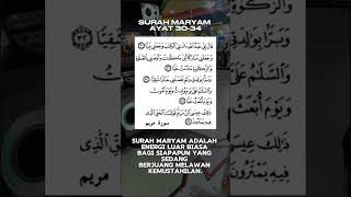 Download lagu surah Maryam ayat 30-34 || berjuang melawan Kemustahilan #masyaallahtabarakallah #doapelunashutang mp3