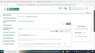 How to stop Scheduled Payment transaction IDBI bank internet banking | Stop NEFT Scheduled Payment