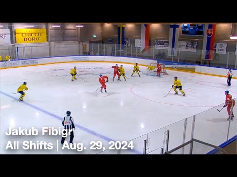 Jakub Fibigr (CZE7) | All Shifts | Czechia U20 vs. Sweden U20 | 5 Nations Tournament | 8 29 2024
