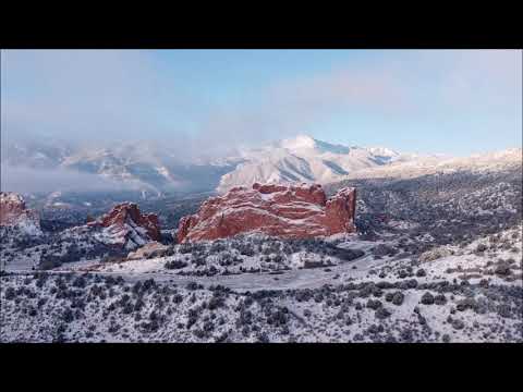 1-10-2021 Colorado Springs, CO  Garden of the Gods and Pikes Peak Breathtaking After Snowfall
