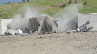 Concrete breaking using AutoStem Cartridges - Trial 1