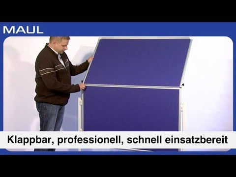 Artikelvideo 1 für MAUL Moderationswand professionell, klappbar 120,0 x 150,0 cm blau, Artikelnummer 786467