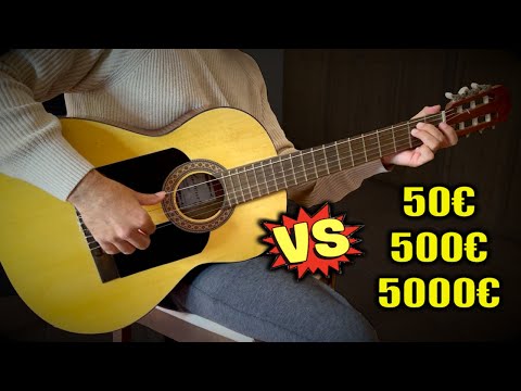 50€ vs 500€ vs 5000€ Guitar sound difference comparison | cheap vs expensive | flamenco guitar