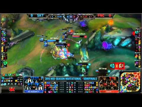 SKT T1 vs Fnatic MSI 2015  chaotic team fight