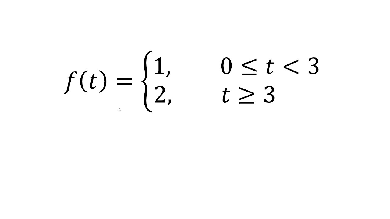 Laplace Transform of piecewise function