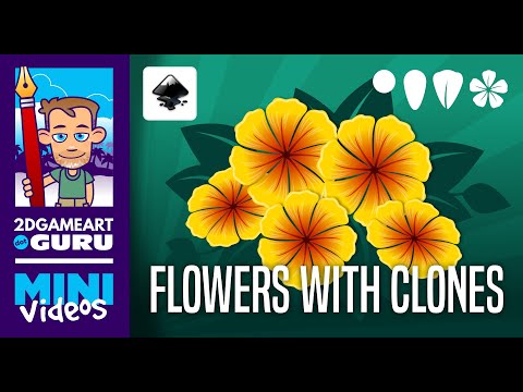 Inkscape Tutorial - Mini Video - Designing Flowers using Clones