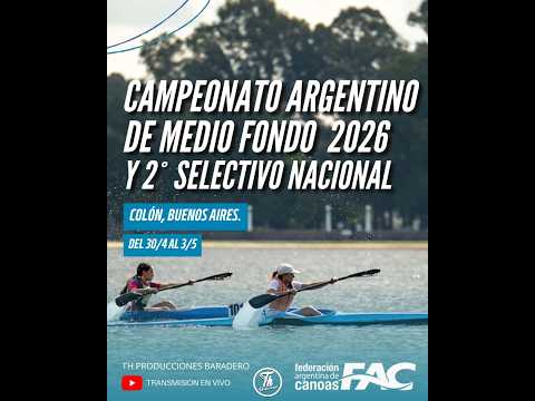 DESDE COLON-BUENOS AIRES-CAMPEONATO ARGENTINO DE MEDIO FONDO 2026 Y SEGUNDO SELECTIVO NACIONAL