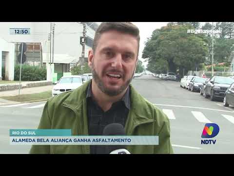 Rio do Sul: Alameda Bela Aliança ganha asfaltamento
