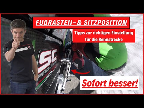 Fußrasten richtig einstellen I Sitzposition I Ergonomie am Motorrad I Tipps für die Rennstrecke