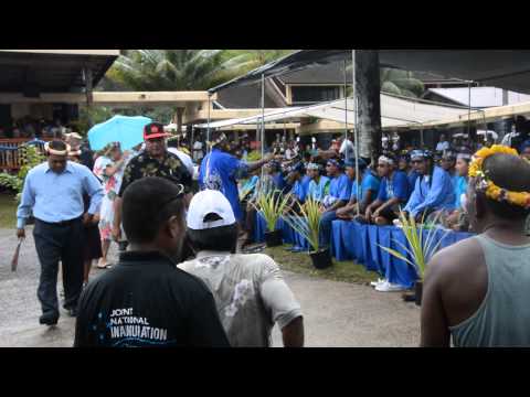 FSM Joint National Inauguration 2015 held in Palikir. Singers from Chuuk (Satowan Group)