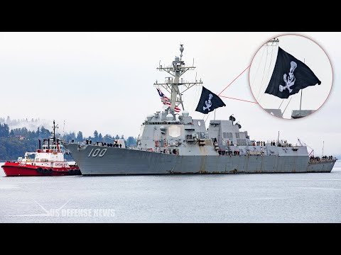 Here's Why America's Warship USS Kidd flies a Pirate Flag