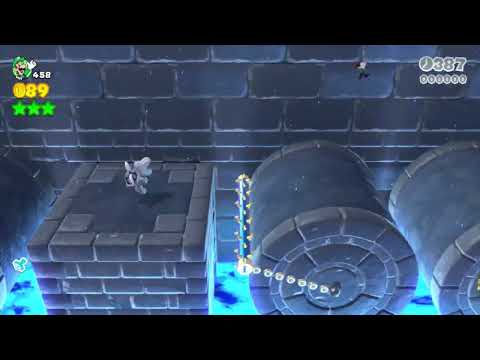 Super Mario 3D World (Switch) 7-4 Itemless Speedrun in 24 sec