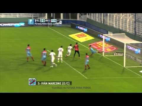 Gol de Marcone (e/c). Vélez 2 - Arsenal 0. Fecha 2. Torneo Primera División 2014. FPT