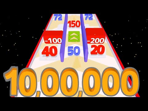 Max Level 99999 Number Master: Run and Merge vs Number Run 3D 2048 Numbers Gameplay Android, iOS